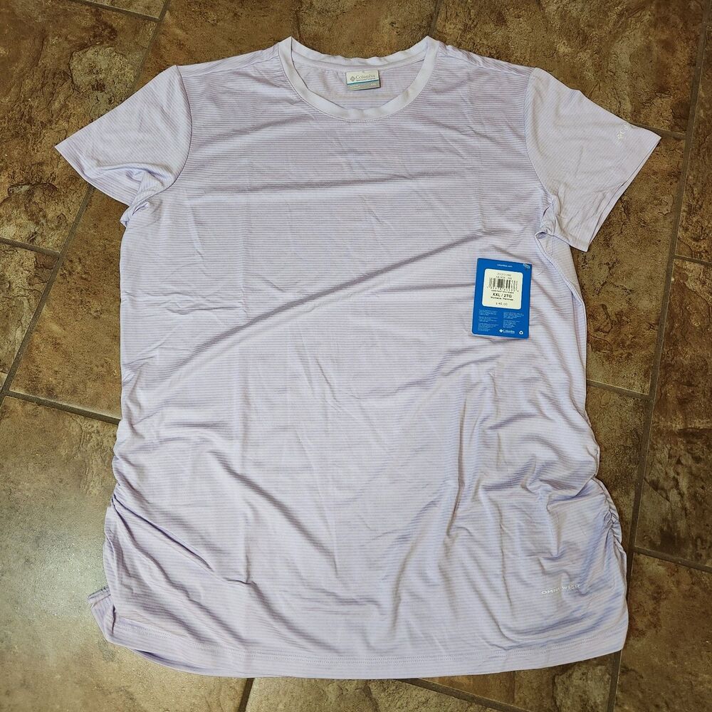Columbia Leslie Falls Short Sleeve Shirt Women’s XXL Purple